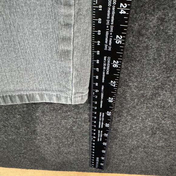 Lafayette 148 Pants Womens 6 Gray Mercer Slim Straight Stretch Denim Jeans - Picture 6 of 10